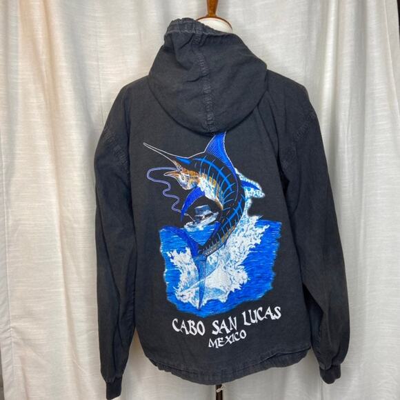 Vintage Cabo San Lucas Mexico Swordfish Zip Hoodie (M/L) - Picture 4 of 7